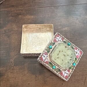 Cloisonné Silver Trinket Box
